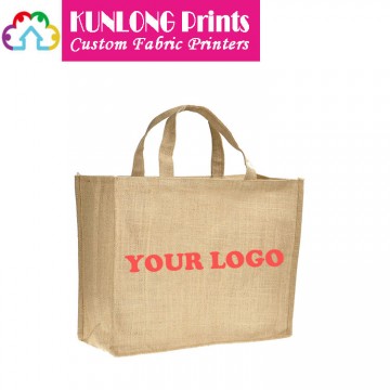 Custom Promotional Sacks Burlap Tote Bags (KLPSGB-002)
