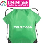 T-shirt Shaped Drawstring Bags with Logo Printing (KLPDB-020)