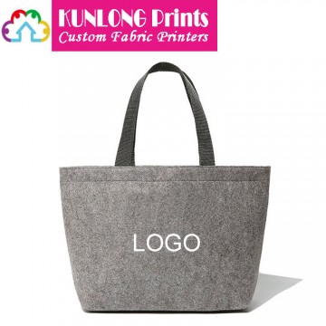 Personalized Felt Tote Bag with Custom Logo (KLFB-003)