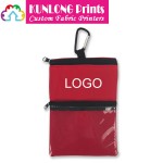 Zippered Golf Ditty Bags with Clear PVC Pocket (KLGTP-014)
