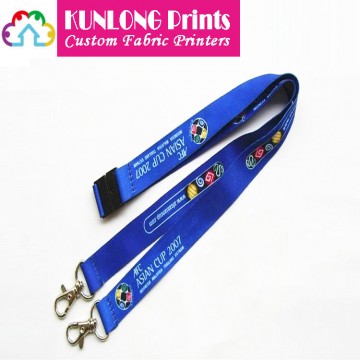 Two Clips Lanyard with Imprinted Logo (KLPL-012)